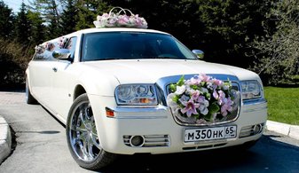 Свадебный лимузин Chrysler 300C Limousine № Л4490, белый