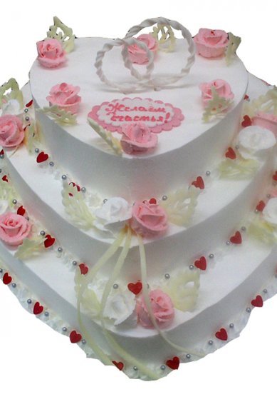 Свадебный торт Г53498 - Кондитерский дом Галерея вкуса