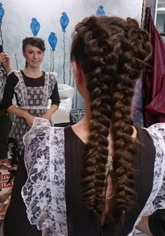 Cвадебная прическа Т19211 с собранными волосами