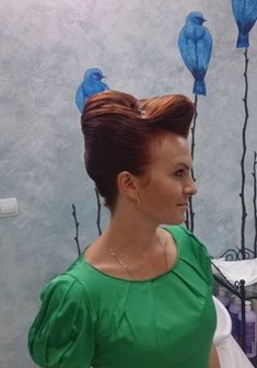 Cвадебная прическа Т19212 с собранными волосами