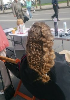 Cвадебная прическа Т19214 с собранными волосами