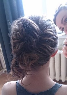 Cвадебная прическа Т19220 с собранными волосами