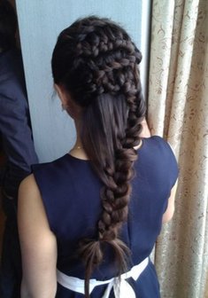 Cвадебная прическа Т19221 с собранными волосами