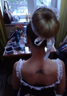 Cвадебная прическа Т19228 с собранными волосами