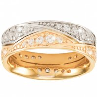 Обручальное кольцо З6040 комбинированное, гладкое