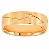 Обручальное кольцо З6041 из желтого золота, фигурное