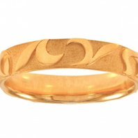 Обручальное кольцо З6043 из желтого золота, фигурное