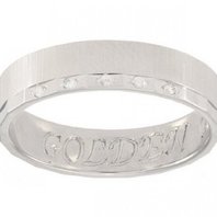 Обручальное кольцо З6045 из белого золота, гладкое