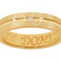 Обручальное кольцо З6047 из желтого золота, гладкое