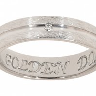 Обручальное кольцо З6048 из белого золота, гладкое