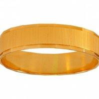 Обручальное кольцо З6058 из желтого золота, гладкое