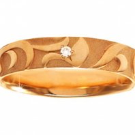 Обручальное кольцо З6059 из желтого золота, гладкое