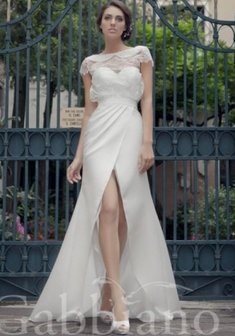 Свадебное платье B41760. В греческом стиле, длинное со шлейфом.