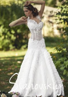 Свадебное платье S41790. А-силуэт, длинное без шлейфа.