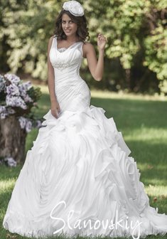 Свадебное платье S41799. Силуэт Русалка (Рыбка), длинное со шлейфом.