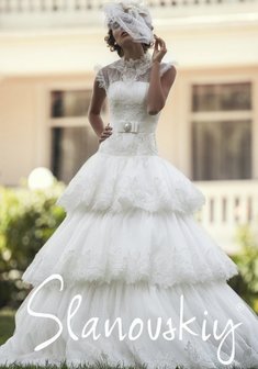 Свадебное платье S41800. С пышной юбкой, длинное без шлейфа.