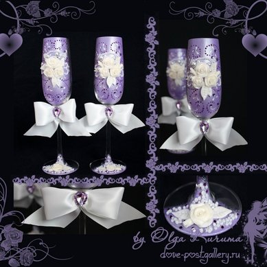 Бокалы С53936 - Аксессуары ручной работы Свадебные мелочи
