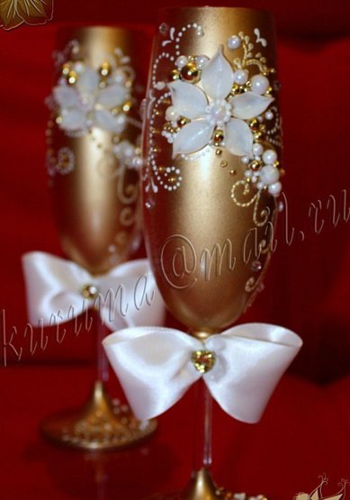 Бокалы С53938 - Аксессуары ручной работы Свадебные мелочи
